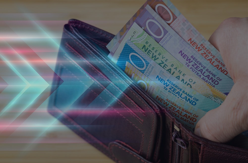 cash in a wallet