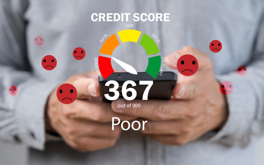 a poor credit score